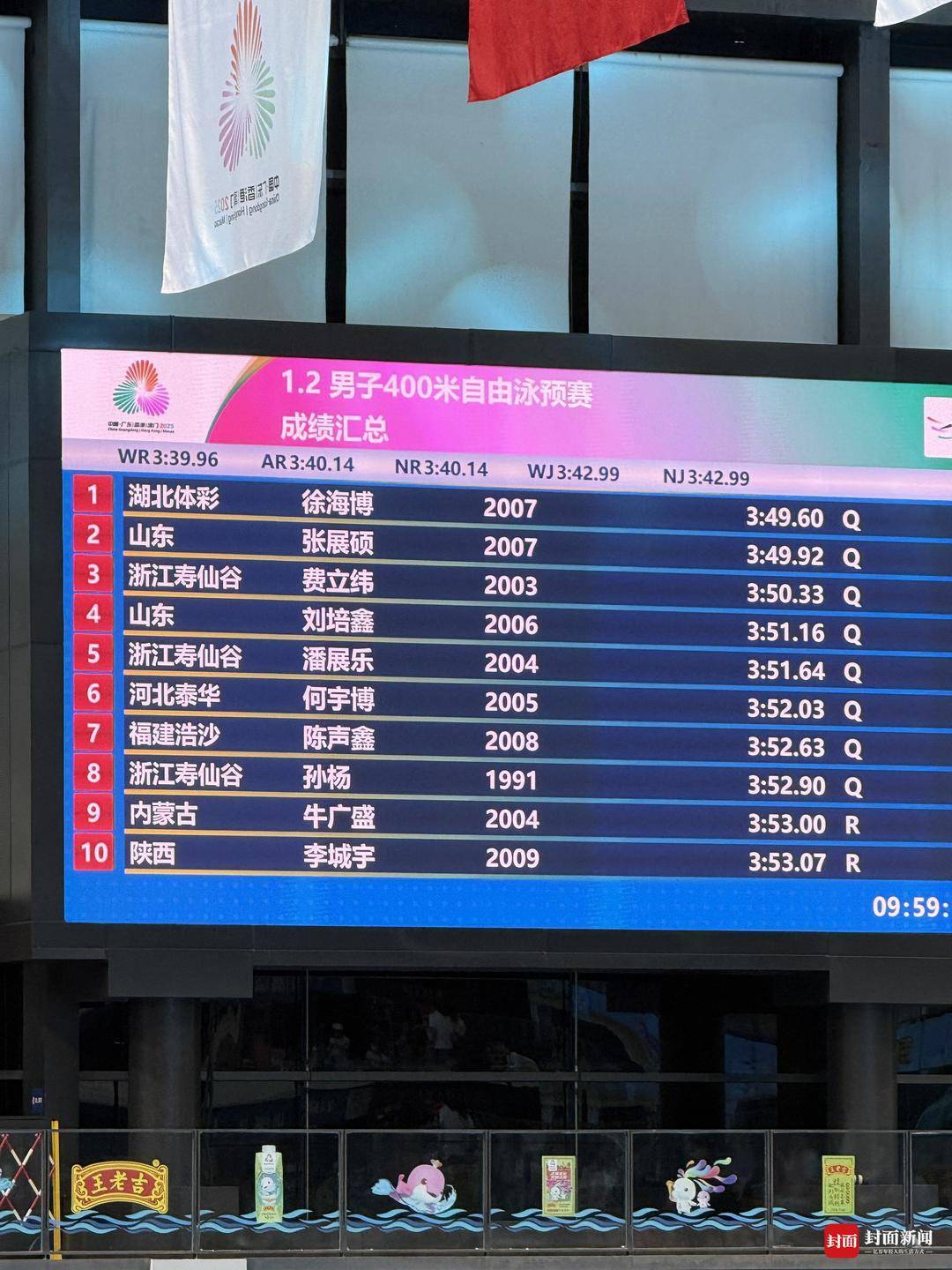 孙杨以0.1秒优势<strong></p>
<p>鑫坤币</strong>,惊险晋级全运会男子400米游泳决赛