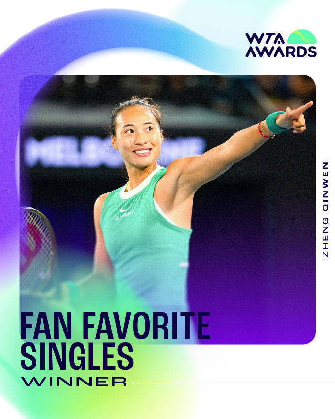 蝉联人气女王<strong></p>
<p>币圈空投</strong>！郑钦文再次当选WTA最受欢迎单打球员