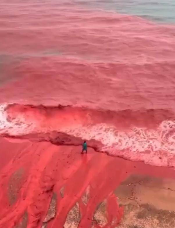 罕见！伊朗霍尔木兹岛遭遇强降雨<strong></p>
<p>欧罗巴币</strong>，部分海域变成“血色海洋”