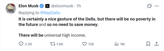 马斯克:AI将创造“全民高收入” 存钱将变得不再必要<strong></p>
<p>欧罗巴币</strong>!