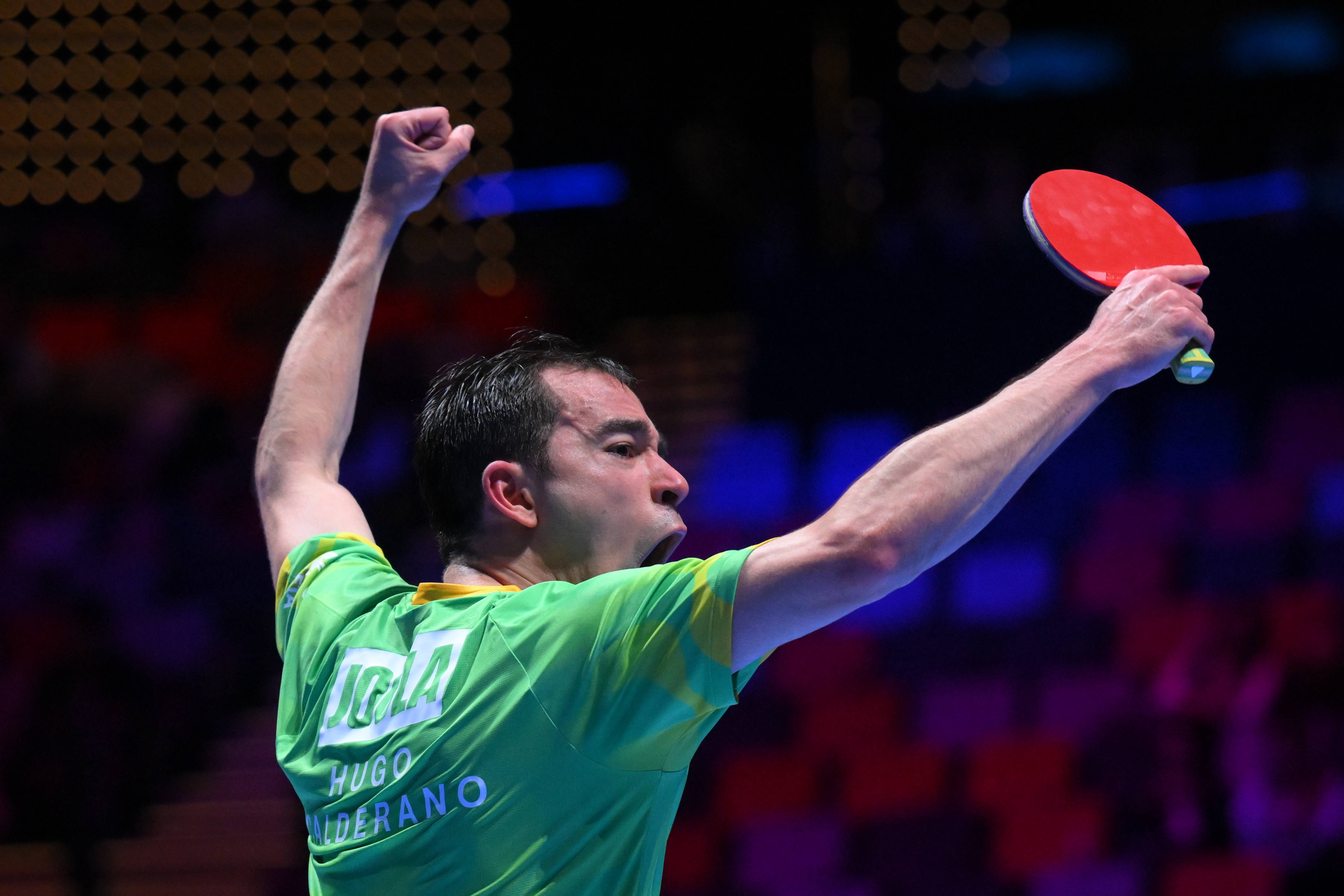 （体育）乒乓球——世界杯男单：雨果·卡尔德拉诺晋级四强